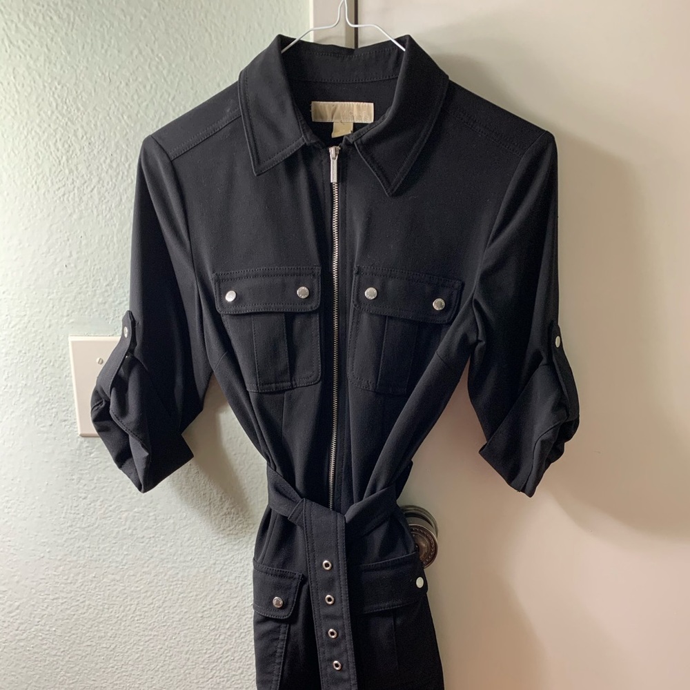 Michael Kors Black Belted Dress